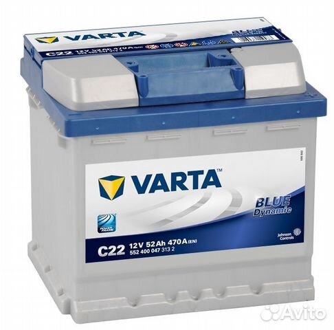 Аккумулятор Varta blue 52 а/ч