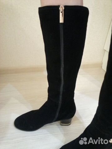 Сапоги р.40 стелька 26 нат.замша Francesco Donni