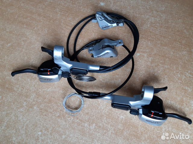 Тормоза гидравлика + манетки Shimano Deore XT