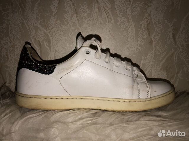 Кожаные кеды кроссовки maje Кожаные кеды кроссовки maje