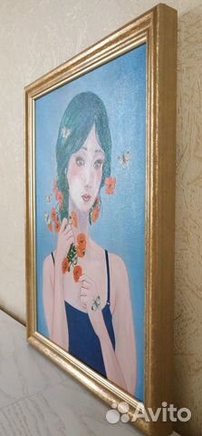 Картина маслом на холсте в рамке
