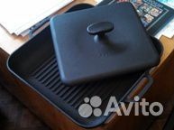 Сковорода гриль чугунная квадратная Ситон с пресом