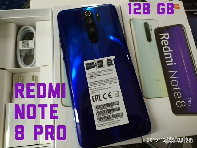 Xiaomi redmi note 8 pro,Синий,128гб, глобальная ве Xiaomi redmi note 8 pro,Синий,128гб, глобальная ве