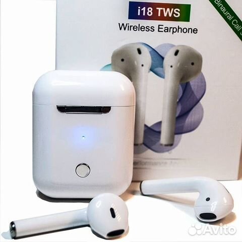 Наушники AirPods i18 TWS 5.0 с анимацией Наушники AirPods i18 TWS 5.0 с анимацией