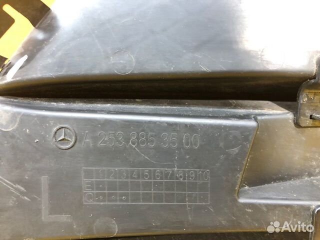 Решетка в бампер передняя левая Mercedes Glc X253 Решетка в бампер передняя левая Mercedes Glc X253