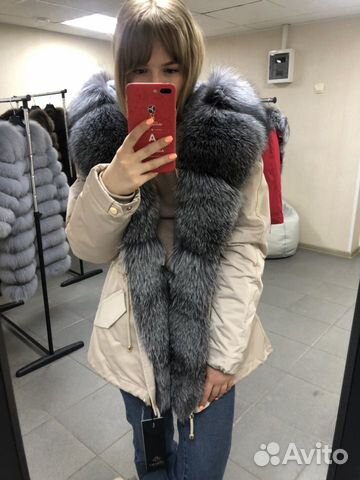 Парка с мехом чернобурки Парка с мехом чернобурки