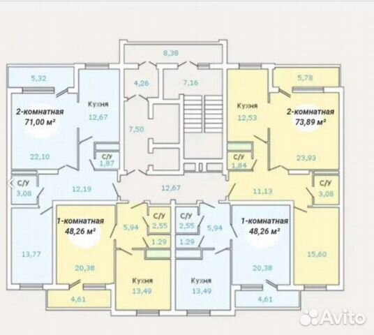 1-к квартира, 48.3 м², 19/22 эт.