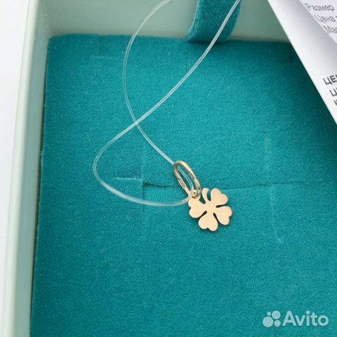 Золотой кулон «Клевер» (золото) подвеска новая Золотой кулон «Клевер» (золото) подвеска новая