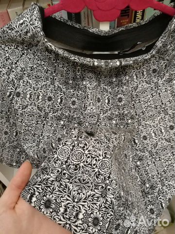 Юбка oodji чёрно-белая с узорами