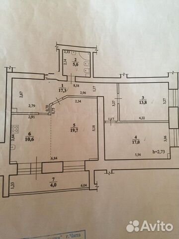 3-к квартира, 88 м², 6/9 эт.