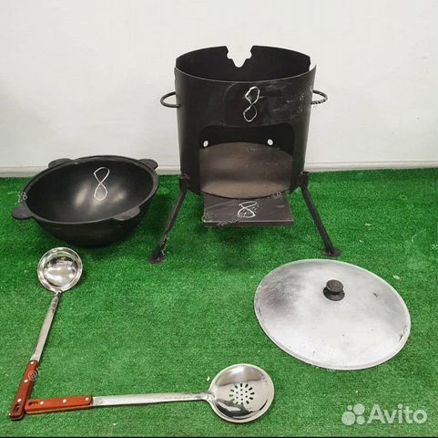 Казан 8л +Печь +Шумовка +Половник