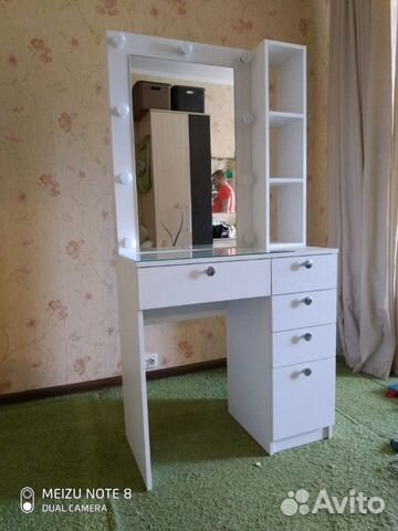 Туалетный/гримерный стол 160х80, 5ящ, 3 полки