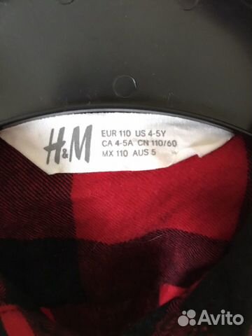 Рубашка H&M 110см Рубашка H&M 110см
