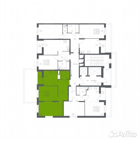 2-к квартира, 50.3 м², 2/17 эт.