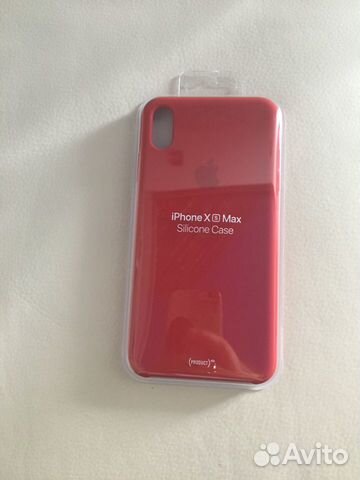 Чехол для iPhone XS Max (silicone case) красный