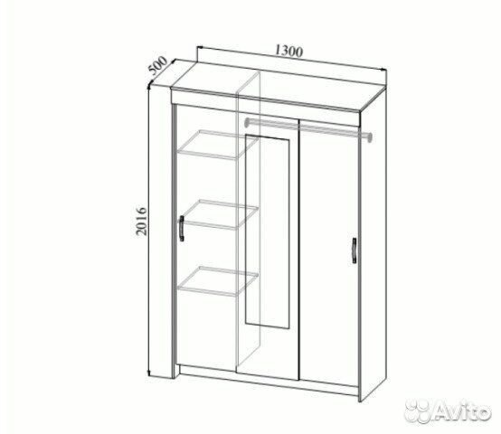 Шкаф-купе Анкор Новый 1.3 метра Шкаф-купе Анкор Новый 1.3 метра