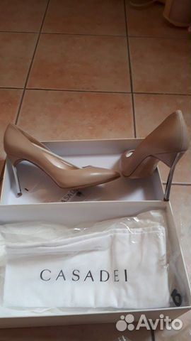 Новые туфли Casadei, кожаные, каблук метал.+кожа