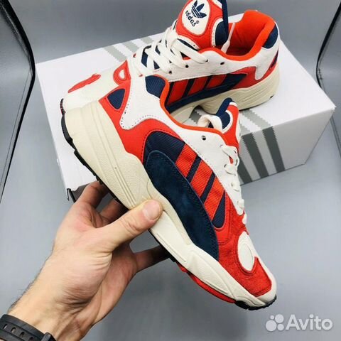 Кроссовки Adidas Yung 1 Red-White красно белые