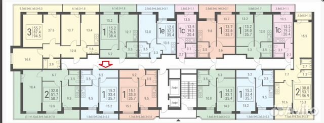 1-к квартира, 35.7 м², 16/19 эт.
