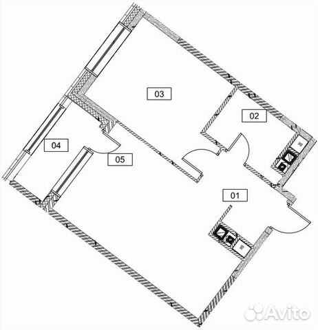 1-к квартира, 43.7 м², 6/11 эт. 1-к квартира, 43.7 м², 6/11 эт.