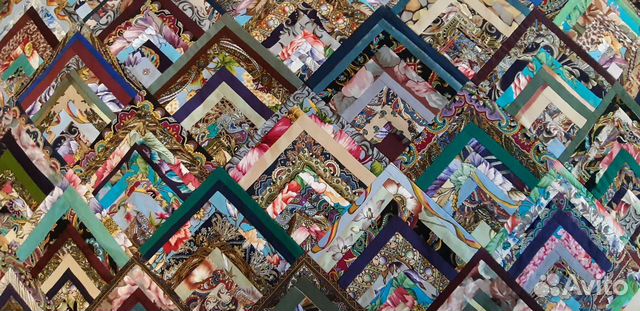 Лоскутное покрывало из шелка