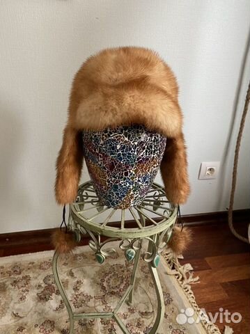 Шапка ушанка норковая женская