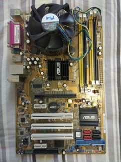 Материнская плата Asus P5PL2 + процессор