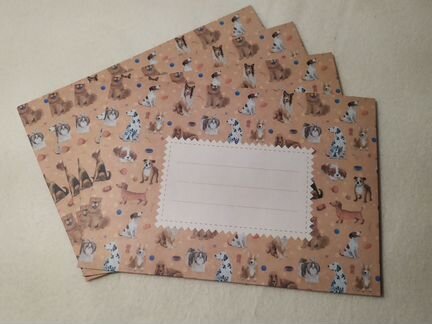 Набор конвертов с собаками