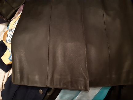 Пальто кожаное