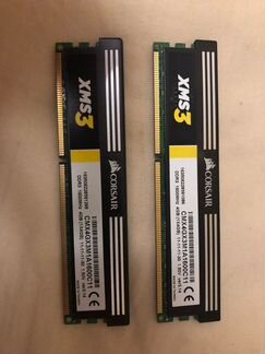 Оперативная память2xCorsair XMS3 4GB DDR3 1600 Mhz