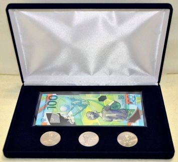 Набор. 25 рублей и купюра 100 рублей. чм-2018