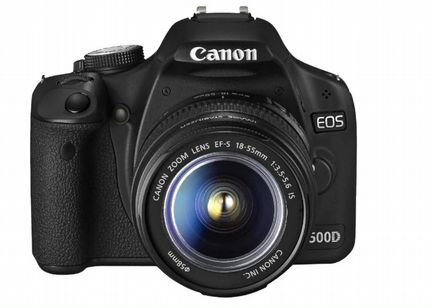 Canon 500d + объектив 18-135 + чехол + 2 акума