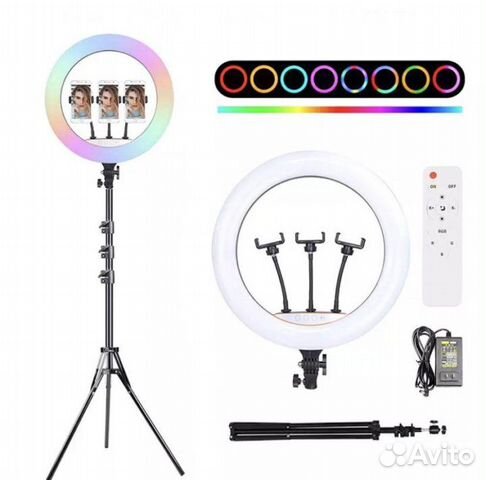 Кольцевая лампа RGB 45 см