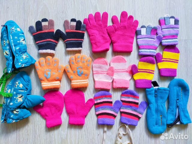 Варежки, Перчатки детские 1-2 г