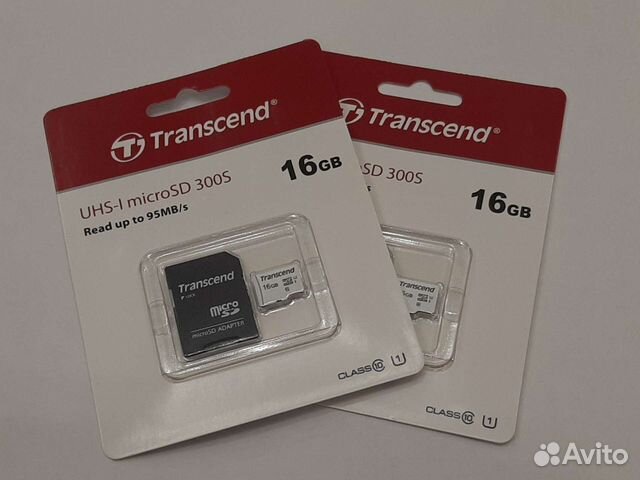 Карта памяти MicroSD 16GB Transcend