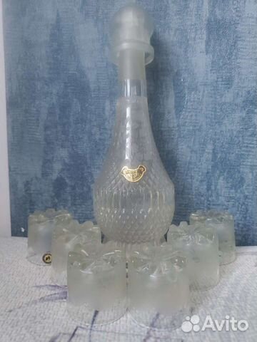 Графин хрустальный и 6 стопок/ гусь хрустальный