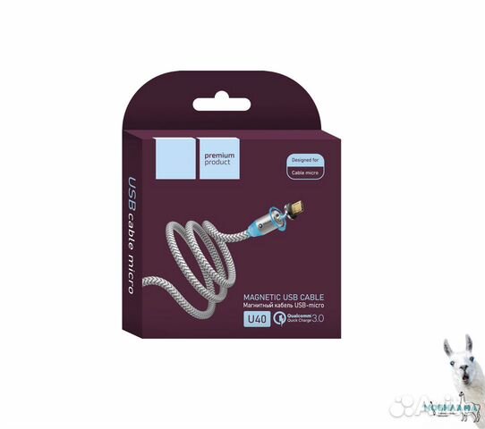 Магнитный кабель Micro USB 2.4А