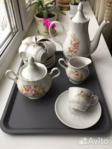 Кофейный сервиз 6 персон Добрушский фарфор. СССР