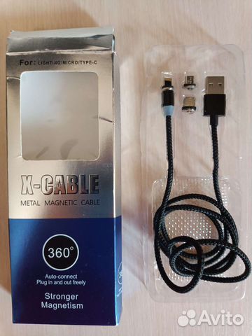 Магнитный кабель apple+type C+micro
