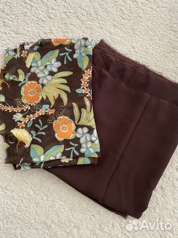 Ткани отрезы: шифон, вискоза