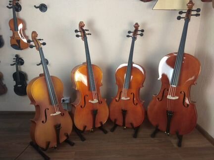 Новые Виолончели 4/4, 3/4, 1/2, 1/4, 1/8