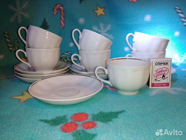 Кофейные фарфоровые чашки. Дулёво