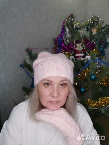 Шапка и варежки из пуха норки