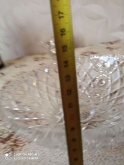 Ваза для фруктов хрусталь, диаметр 24см.высота 8см