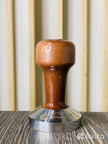 Темпер сталь с коричневой ручкой (дерево) d58мм EX