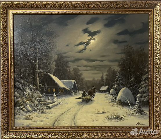 Картина маслом «Зимняя сказка» Долгополый А.А