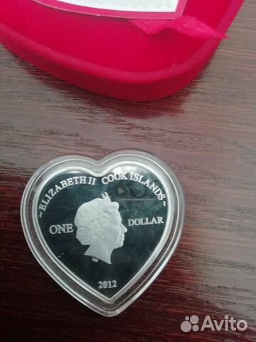 Монета Enduring love серебряная в форме сердца