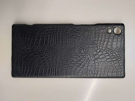 Чехол накладка Sony XA1 Ultra крокодил черный