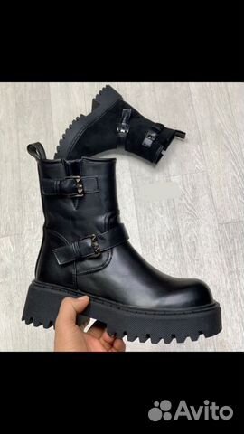 Черные теплые ботинки все размеры с 36 по 40