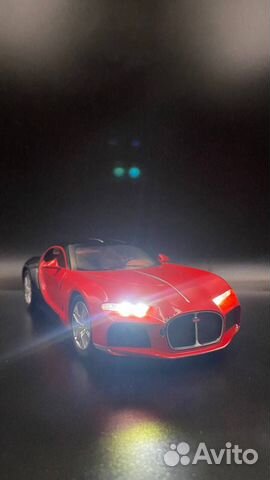 Металлическая машинка bugatti спортивная игрушка